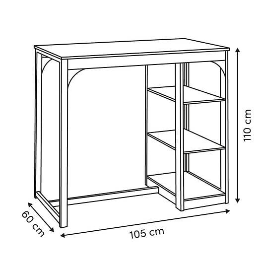 5 FIVE SIMPLY SMART - Table de bar 2 places Eat up blanc et bois - large