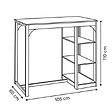 5 FIVE SIMPLY SMART - Table de bar 2 places Eat up blanc et bois - vignette