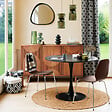 ATMOSPHERA - Table à manger "Elias" noir D102x76cm - vignette