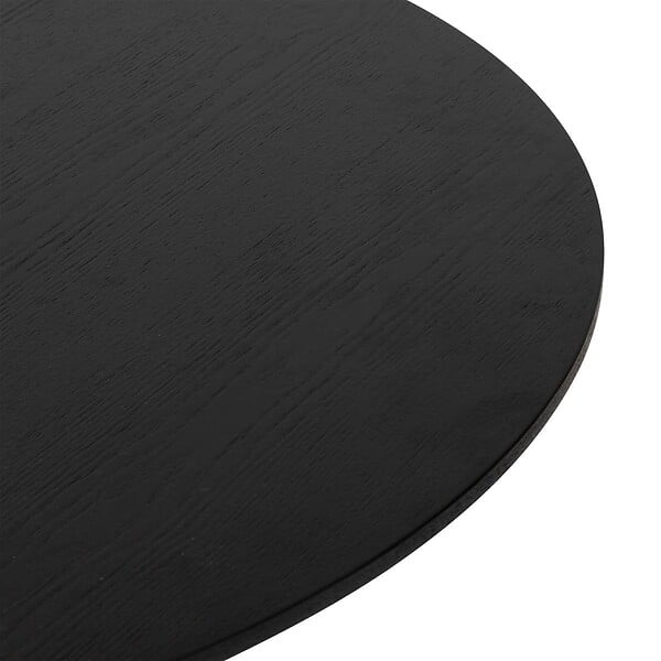 ATMOSPHERA - Table à manger "Elias" noir D102x76cm - large