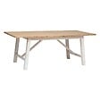 ATMOSPHERA - Table à manger "Olbia" en acacia L200cm blanc - vignette