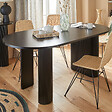 ATMOSPHERA - Table à manger "Olova" noir 180x90x76cm - vignette