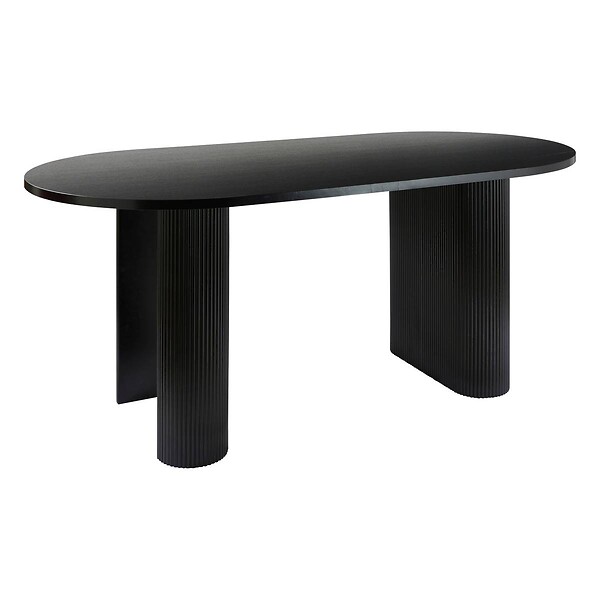 ATMOSPHERA - Table à manger "Olova" noir 180x90x76cm - large