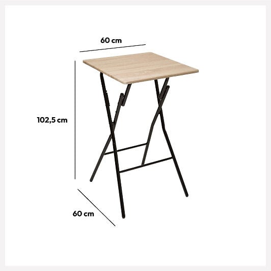 5 FIVE SIMPLY SMART - Table de bar pliante 2 places effet bois - large