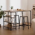 5 FIVE SIMPLY SMART - Table bar 3 étagères effet chêne naturel "Aliaj" - vignette