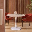 ATMOSPHERA - Table à manger "Elias" blanc D102x76cm - vignette