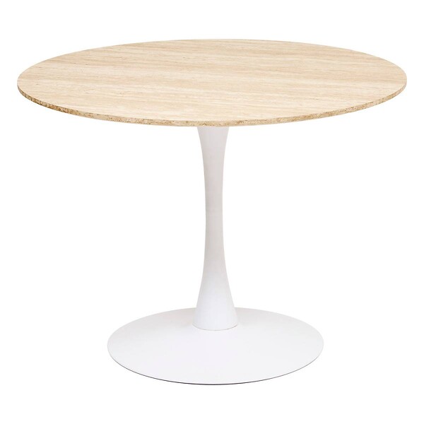 ATMOSPHERA - Table à manger "Elias" blanc D102x76cm - large