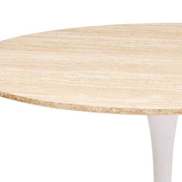 ATMOSPHERA - Table à manger "Elias" blanc D102x76cm - large