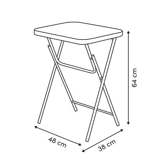 5 FIVE SIMPLY SMART - Table pliante 4 places Flexy Plus 48x38cm noir - large