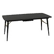 ATMOSPHERA - Table à manger extensible Aubrey noir 180x220cm - vignette