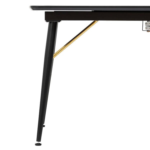 ATMOSPHERA - Table à manger extensible Aubrey noir 180x220cm - large