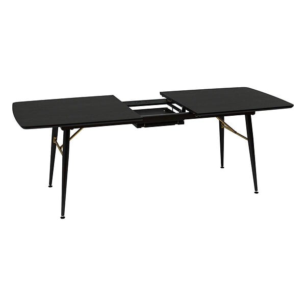 ATMOSPHERA - Table à manger extensible Aubrey noir 180x220cm - large