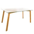 ATMOSPHERA - Table à manger "Taho" verre trempé L150cm - vignette