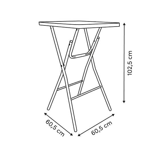 5 FIVE SIMPLY SMART - Table de bar pliante Flexy Plus noir - large