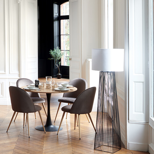 ATMOSPHERA - Table à manger "Elias" chêne D102x76cm - large