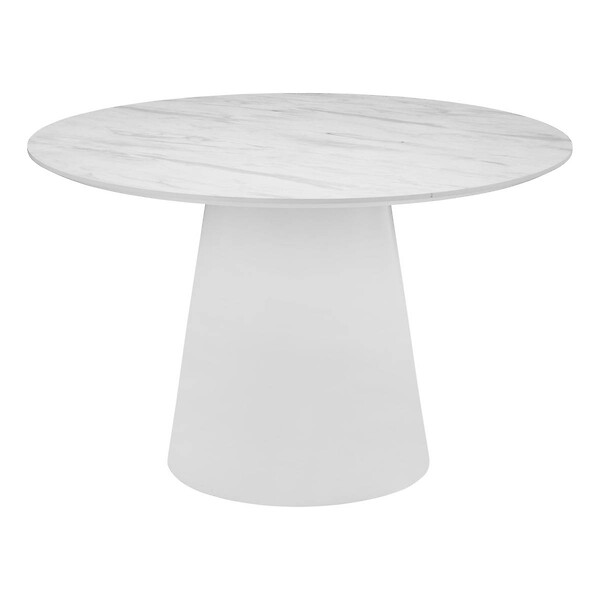 ATMOSPHERA - Table à manger 4 places Taquari blanc C120cm - large