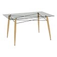 ATMOSPHERA - Table à manger en verre trempé 6 places Jindo 140x80x77cm - vignette