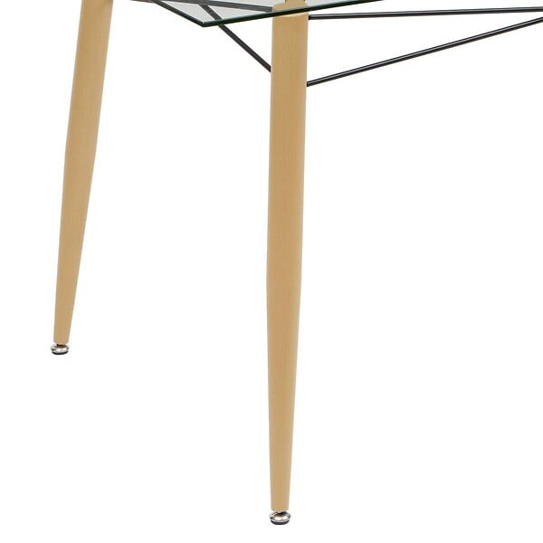 ATMOSPHERA - Table à manger en verre trempé 6 places Jindo 140x80x77cm - large