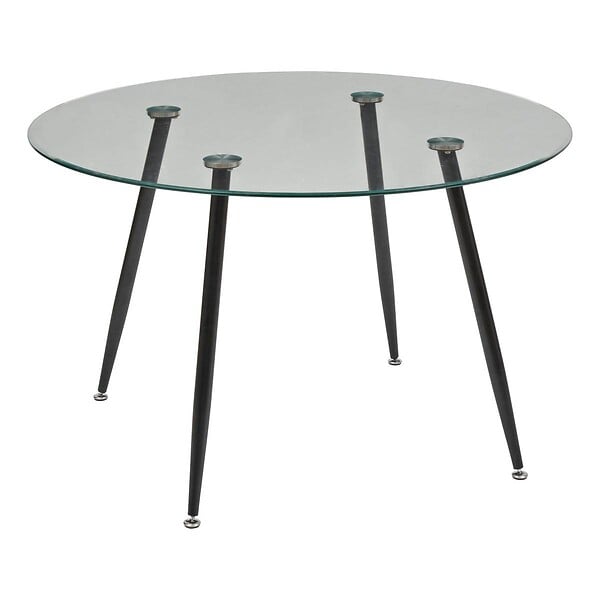 ATMOSPHERA - Table à manger en verre trempé 4 places Ostras D120cm - large