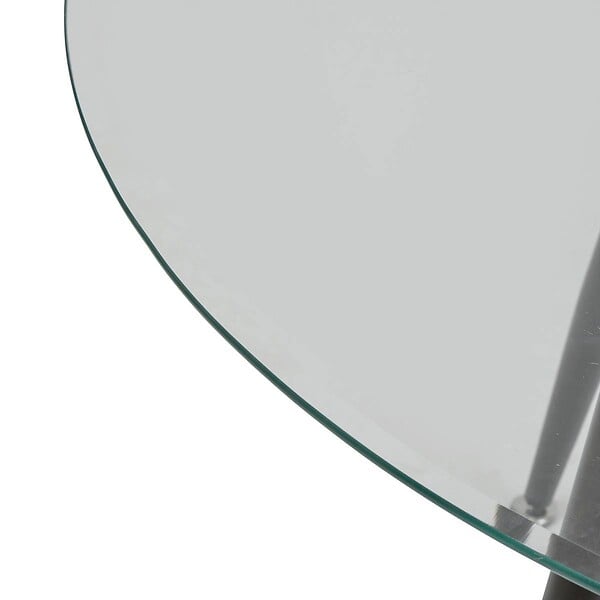 ATMOSPHERA - Table à manger en verre trempé 4 places Ostras D120cm - large