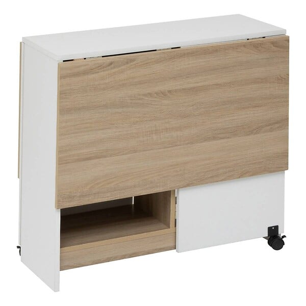 5 FIVE SIMPLY SMART - Table pliante 4 places Eat up blanc et bois - large