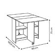 5 FIVE SIMPLY SMART - Table pliante 4 places Eat up blanc et bois - vignette