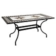 ATMOSPHERA - Table à manger rectangulaire "Kipos" mosaïque noir L160cm - vignette