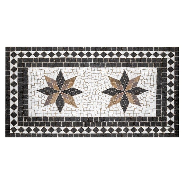 ATMOSPHERA - Table à manger rectangulaire "Kipos" mosaïque noir L160cm - large