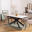 ATMOSPHERA - Table à manger extensible "Boot" blanc 160x90x76cm - vignette