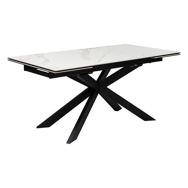 ATMOSPHERA - Table à manger extensible "Boot" blanc 160x90x76cm - large