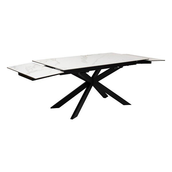 ATMOSPHERA - Table à manger extensible "Boot" blanc 160x90x76cm - large