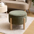 ATMOSPHERA - Tabouret Coffre Elki Vert Kaki 45,5x37x45,5 cm - vignette