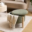 ATMOSPHERA - Tabouret Coffre Elki Vert Kaki 45,5x37x45,5 cm - vignette