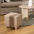 ATMOSPHERA - Pouf "Leandre" pin beige 35x35x35cm - vignette