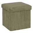 ATMOSPHERA - Pouf pliant Arum vert Kaki 38x38cm - vignette