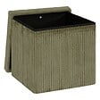 ATMOSPHERA - Pouf pliant Arum vert Kaki 38x38cm - vignette