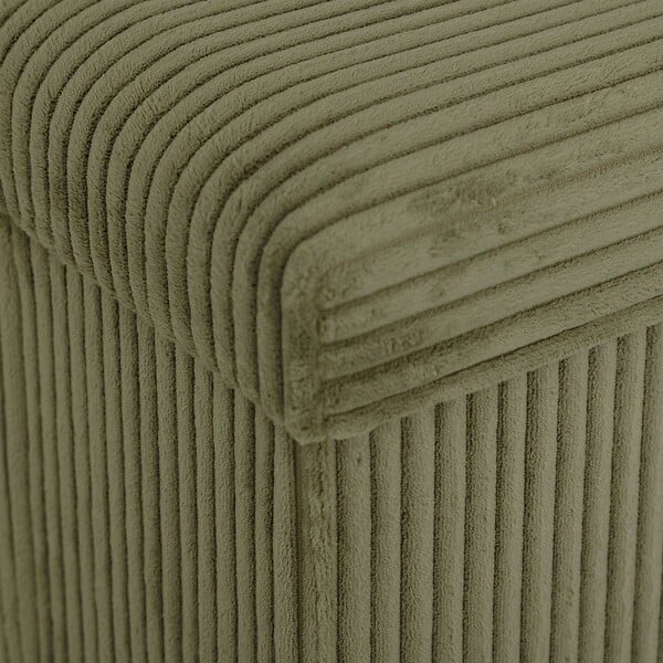 ATMOSPHERA - Pouf pliant Arum vert Kaki 38x38cm - large