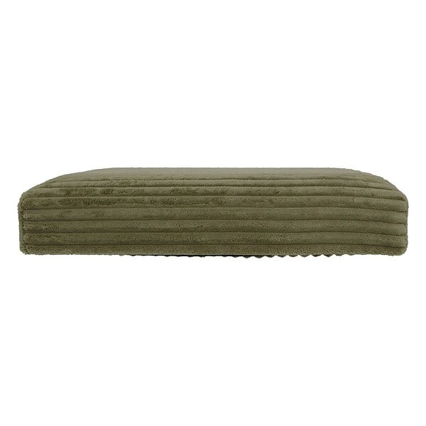 ATMOSPHERA - Pouf pliant Arum vert Kaki 38x38cm - large