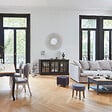 ATMOSPHERA - Tabouret "Adriel" velours noir - vignette