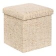 ATMOSPHERA - Pouf Coffre Pliable Olma 38x38cm Creme - vignette