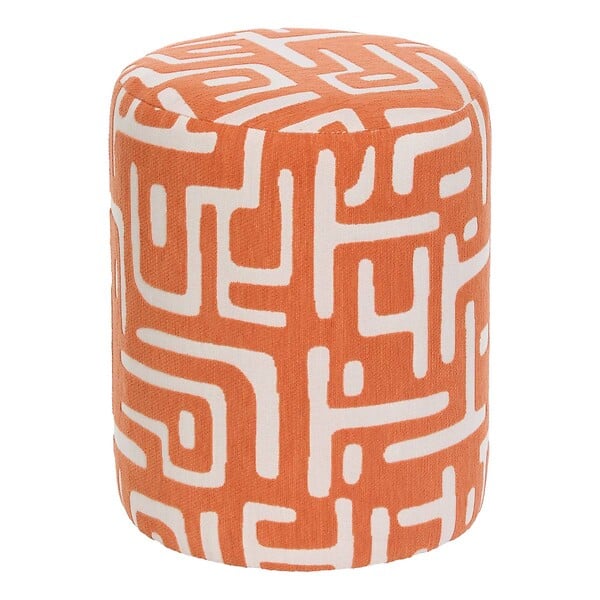 ATMOSPHERA - Pouf Rond Delor Orange 30x36 cm - large