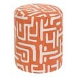 ATMOSPHERA - Pouf Rond Delor Orange 30x36 cm - vignette