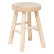 ATMOSPHERA - Tabouret "Nyar" paulownia beige D28x41cm - vignette