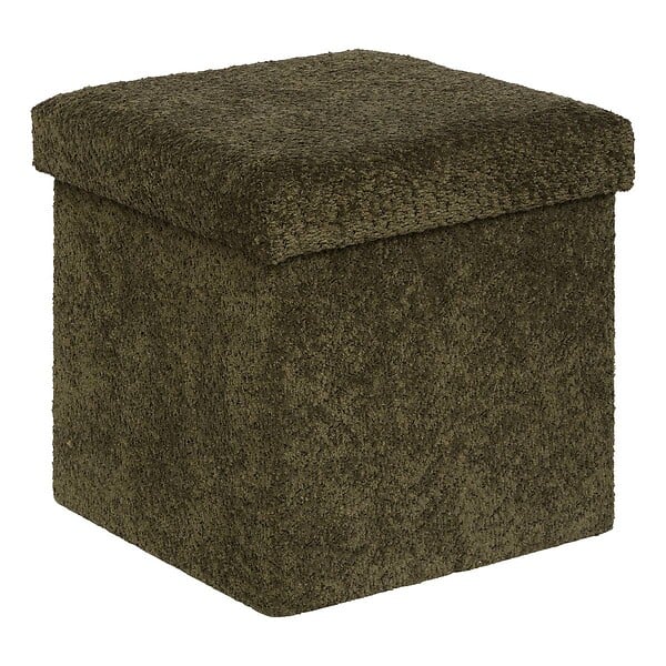 ATMOSPHERA - Pouf Pliable Coffre Soana Kaki 38x38cm - large