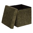 ATMOSPHERA - Pouf Pliable Coffre Soana Kaki 38x38cm - vignette