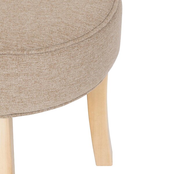 ATMOSPHERA - Tabouret "Adriel" peuplier beige D35x35cm - large