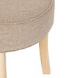 ATMOSPHERA - Tabouret "Adriel" peuplier beige D35x35cm - vignette