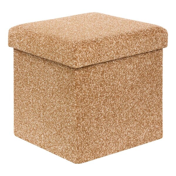 ATMOSPHERA - Pouf Coffre Pliable Oxia 38x38cm Ocre - large