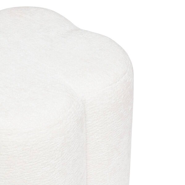ATMOSPHERA - Pouf "Lavon" blanc 38x35x35cm - large