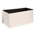 ATMOSPHERA - Pouf Pliable Coffre Jaiko en Bouclette Blanc 76x38cm - vignette